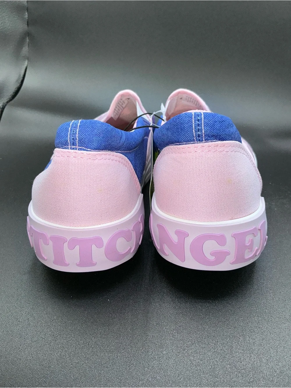 Ground Up Disney Lilo & Stitch Women’s Slip-On Canvas Sneakers Pink/Blue 8.5